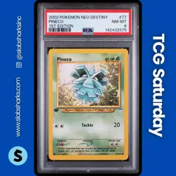 2002 POKEMON NEO DESTINY 1ST EDITION #77/105 PINECO PSA 8 - Image 1