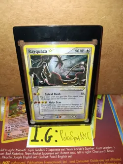 Pokemon 2005 Ex Dexoys Gold Star Rayquaza Heavily Played - Image 1