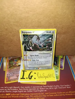 Pokemon 2005 Ex Dexoys Gold Star Rayquaza Heavily Played - Image 2