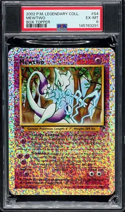 2002 POKEMON LEGENDARY COLLECTION BOX TOPPER #S4 MEWTWO PSA 6 - Image 1