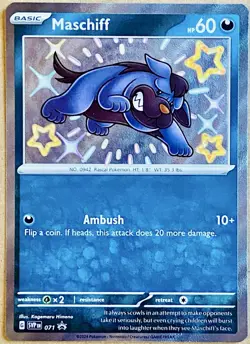 POKEMON SCARLET VIOLET MASCHIFF SHINY RARE HOLO BLACK STAR PROMO SVP 071 NM+ QTY - Image 1