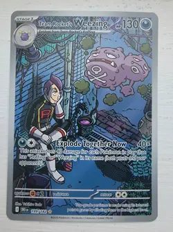 Pokemon TCG: Team Rocket's WEEZING 199/182 Destined Rivals Illustration Rare - Image 1