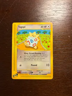 Pokemon TCG Togepi 114/147 Aquapolis Regular Common LP - Image 1