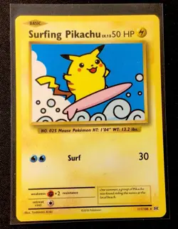 2016 Pokemon Surfing Pikachu! Basic! 111/108! ENN Coins - Image 1