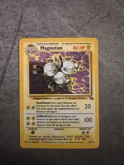1999 Pokemon TGC Fossil Magneton Holo Rare 11/62 - Image 3