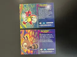 Topps Pokemon LEDIAN #166 SENTRET #161 TV Animation Edition Series 4 Vintage - Image 2