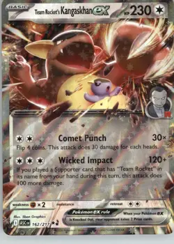 Team Rocket's Kangaskhan ex 162/217 Double Rare Ascended Heroes Pokemon Holo NM - Image 1