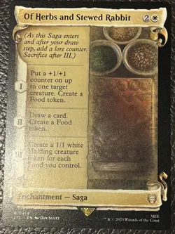Mtg LTC-Lord Of The Rings- Of Herbs And Stewed Rabbit -Showcase-NM - Image 1