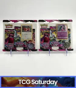 2021 POKEMON SWSH FUSION STRIKE 3-PACK BLISTER EEVEE & ESPEON SEALED LOT OF 2 - Image 1