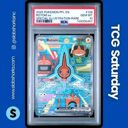 2025 POKEMON PHANTASMAL FLAME #126/094 ROTOM EX SPECIAL ILLUSTRATION RARE PSA 10 - Image 1