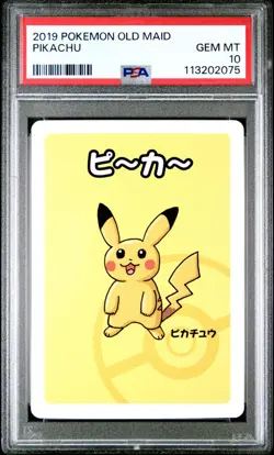 2019 Pokemon Pikachu (JP) - Japanese Old Maid - - PSA 10 GEM MINT - Image 3