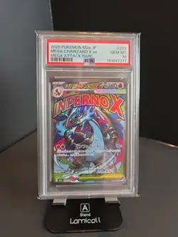 2025 POKEMON JAPANESE MEGA DREAM EX MEGA ATTACK RARE #223 CHARIZARD X EX PSA 10! - Image 1