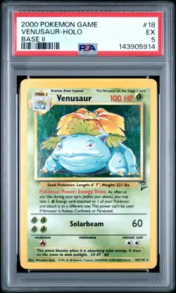 2000 POKEMON BASE SET 2 #18 VENUSAUR-HOLO PSA 5 - Image 1