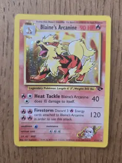 Pokemon TCG Blaine's Arcanine Gym Challenge 1 Holo Unlimited Rare - Image 1
