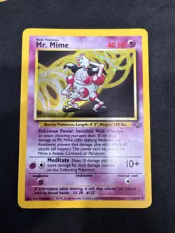Pokemon TCG Mr. Mime Holo Rare Jungle 6/64 MP - Image 1