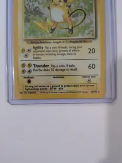 Pokemon TCG Raichu Base Set 14/102 Holo 1999-2000 Wizards Base Set Copyright... - Image 4