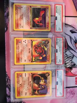 Pokemon Team Rocket 1st Edition Charizard Set PSA 9 - Image 1