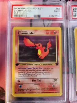 Pokemon Team Rocket 1st Edition Charizard Set PSA 9 - Image 2