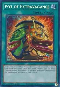 Yugioh! Pot of Extravagance - RA01-EN059 - Secret Rare - 1st Edition Near Mint, - Image 1