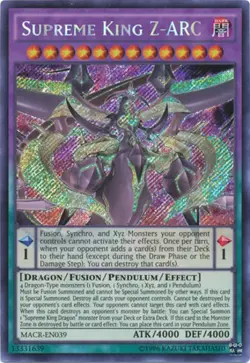 Yugioh! LP Supreme King Z-ARC - MACR-EN039 - Secret Rare - Unlimited Edition Lig - Image 1