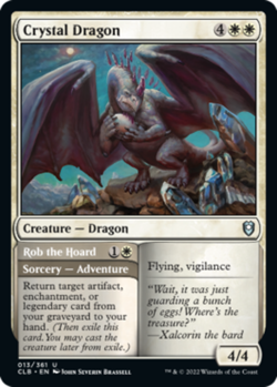 Crystal Dragon // Rob the Hoard Light Play, English Magic the Gathering MTG Comm - Image 1