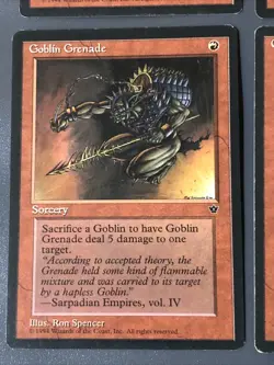 Goblin Grenade X4 Fallen Empires LP Condition See Front/back Pics - Image 3