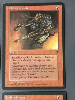 Goblin Grenade X4 Fallen Empires LP Condition See Front/back Pics - Image 4