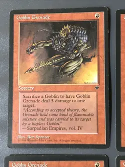 Goblin Grenade X4 Fallen Empires LP Condition See Front/back Pics - Image 5
