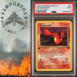 2000 POKEMON ROCKET 1ST EDITION #50 CHARMANDER PSA 9 MINT WOTC POKEMON - Image 1