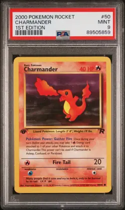 2000 POKEMON ROCKET 1ST EDITION #50 CHARMANDER PSA 9 MINT WOTC POKEMON - Image 2