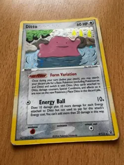 Pokemon TCG Ditto Holo Rare 4/112 EX FireRed & LeafGreen 2004 - Played Condition - Image 1