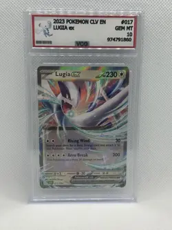 Lugia ex VCG 10 - 2023 Pokemon CLV EN Lugia ex #017 - NO PSA / NO BGS - Image 1