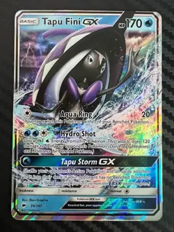 Pokemon TCG Tapu Fini GX 39/147 Burning Shadows Ultra Rare VLP - Image 1