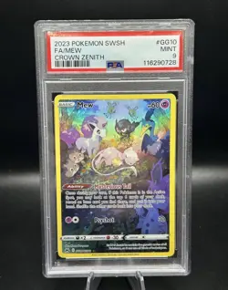 Mew Crown Zenith Galarian Gallery Holo Rare Card GG10/GG70 PSA 9 - Image 1