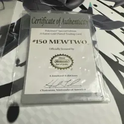 #150 MEWTWO POKEMON Special Edition 23 karat Gold Plated Trading Card (B109) - Image 3