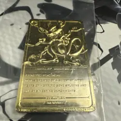 #150 MEWTWO POKEMON Special Edition 23 karat Gold Plated Trading Card (B109) - Image 4