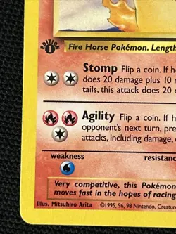 Pokemon Rapidash 44/64 (1st Edition) Jungle *Near Mint* Never Played Card - Image 2