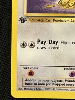 Pokemon Meowth 56/64 (1st Edition) Jungle *Near Mint* Never Played Card - Image 2