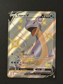 Pokemon TCG Shining Fates Shiny Vault Lapras v SV110/SV122 Holo Rare Card - Image 1