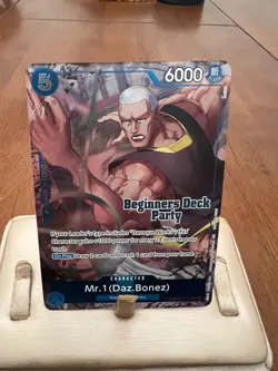 One Piece Winner Card Mr. 1 Daz Bonez Beginners Deck Party EB01-027 R Foil - Image 1