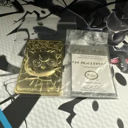 23k Gold Plated Jiggly Puff Card - Image 1