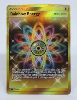 Rainbow Energy Pokemon TCG Card Celestial Storm 183/168 SECRET RARE NM - Image 1