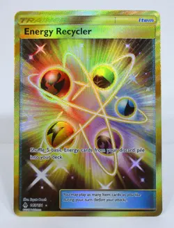 Energy Recycler Pokemon TCG Card SM Forbidden Light 143/131 SECRET RARE NM - Image 1