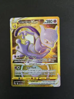 Pokemon TCG Mewtwo VSTAR Secret Rare Card 86/78 Pokemon Go - Image 1