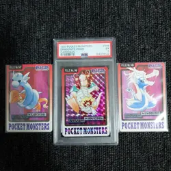 Pokemon Japanese Carddass 1997 Dratini Dragonair Dragonite set Bandai Card F/S - Image 1