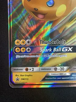 Pokemon TCG Raichu GX SM213 (NM) - Image 4