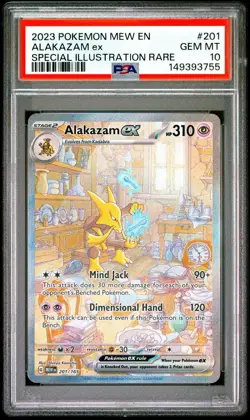 Pokemon Alakazam EX TCG S&V 151 Card 201/165 Special Illustration Rare PSA 10 - Image 1