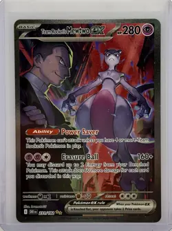 Team Rocket's Mewtwo ex 231/182 SIR SV10: Destined Rivals Pokemon TCG English - Image 1