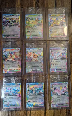 STAMPED COMPLETE Prismatic Evolutions Eeveelutions EX Promo Cards Set! All NM - Image 1