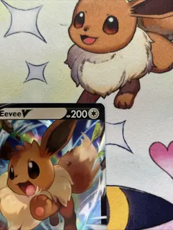 Pokemon TCG Eevee v Ultra Rare Colorless Holo Crown Zenith Card #108/159 - Image 4